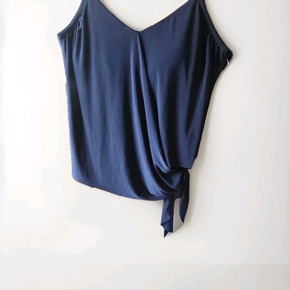Magicsuit Side Tie Tankini Top Black Slimming Swimsuit Size 20W Vacation Beach - Picture 7 of 11